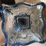 Paire de lampes en verre bleuté