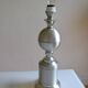 Large brushed aluminum lamp base, Philippe Barbier era, circa 1970