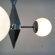 Art Deco Metal and Glass Chandelier
