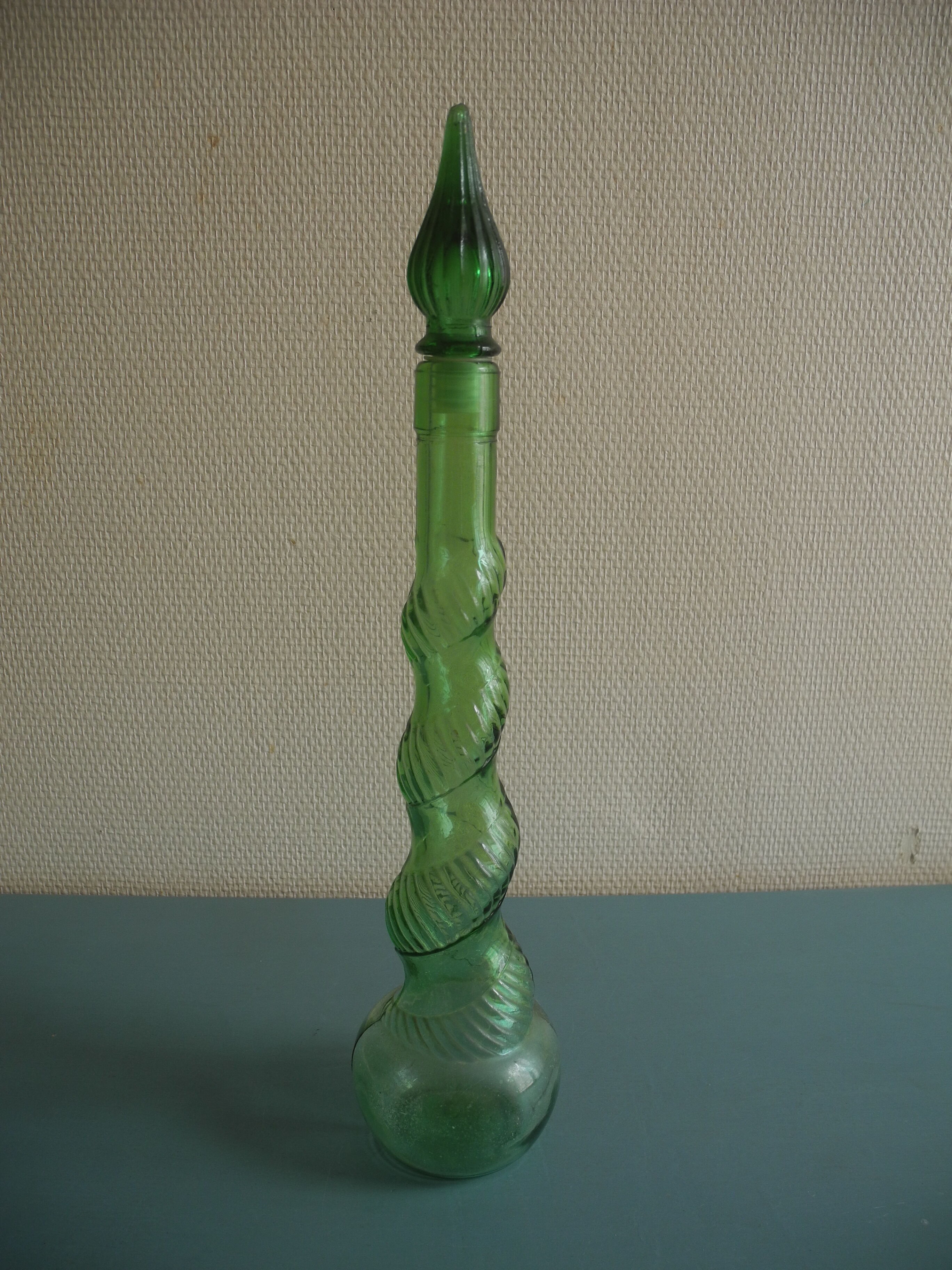 vintage carafe bottle Empoli 60s