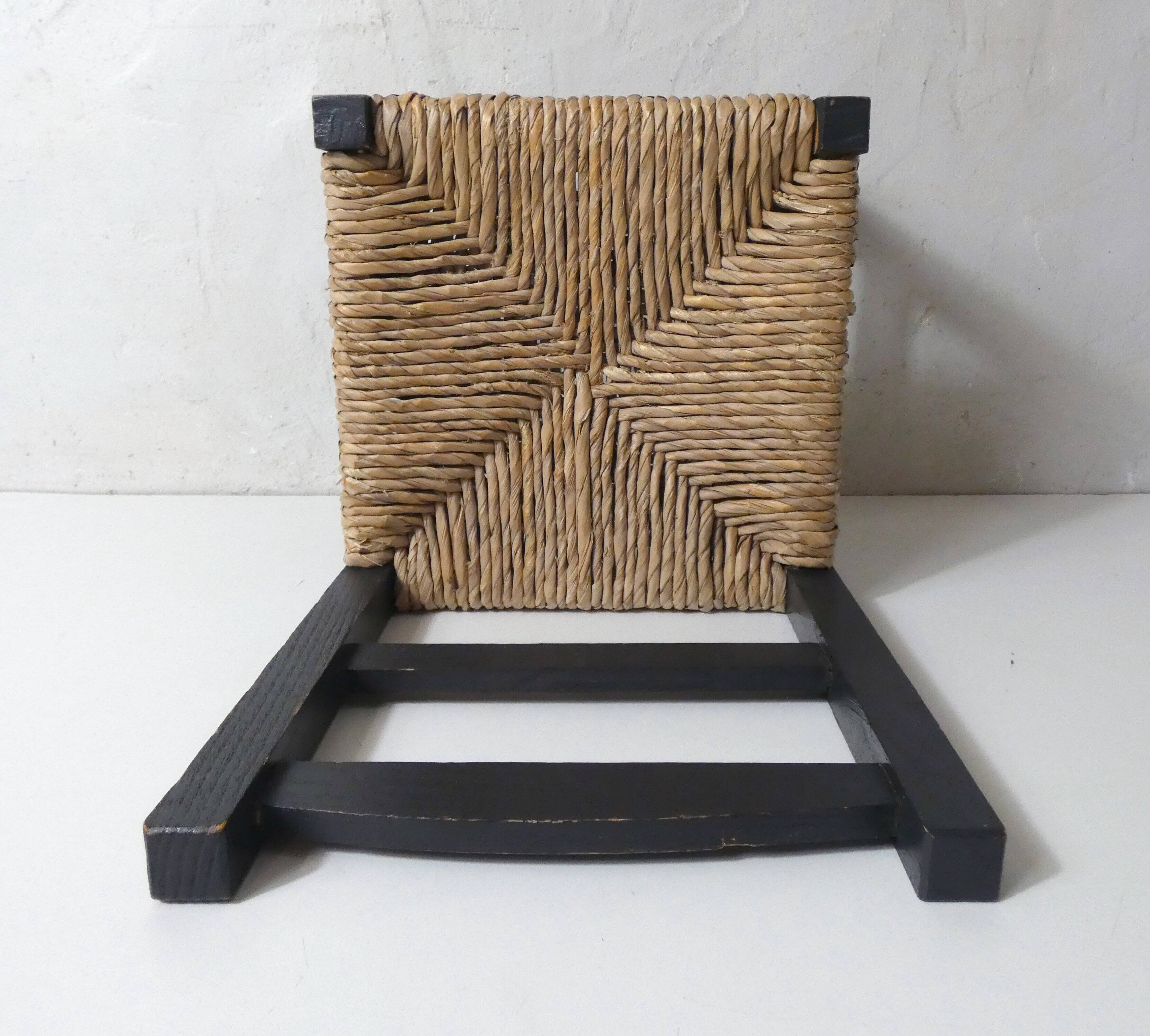 Ancienne petite chaise paillée pour enfant