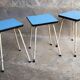 Blue Formica stool