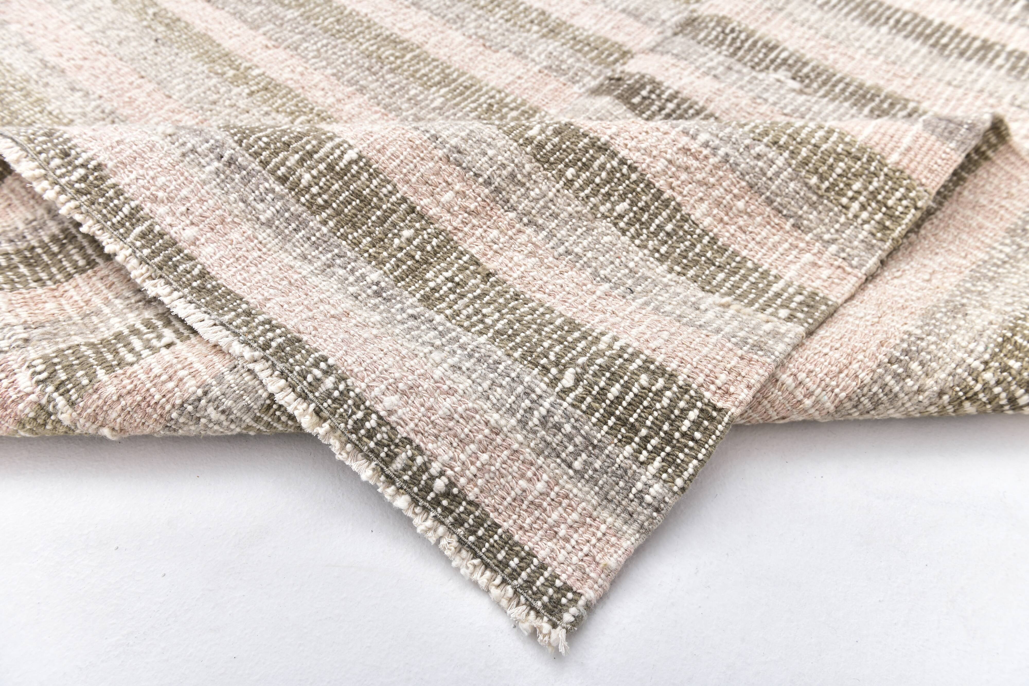 212x145 pink green wool kilim rugs, organic wool kilim rugs, scandinavian k