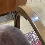 Art Deco bridge armchair in beech