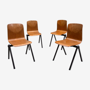 Set of 4 Industrial Chairs Galvanitas S30