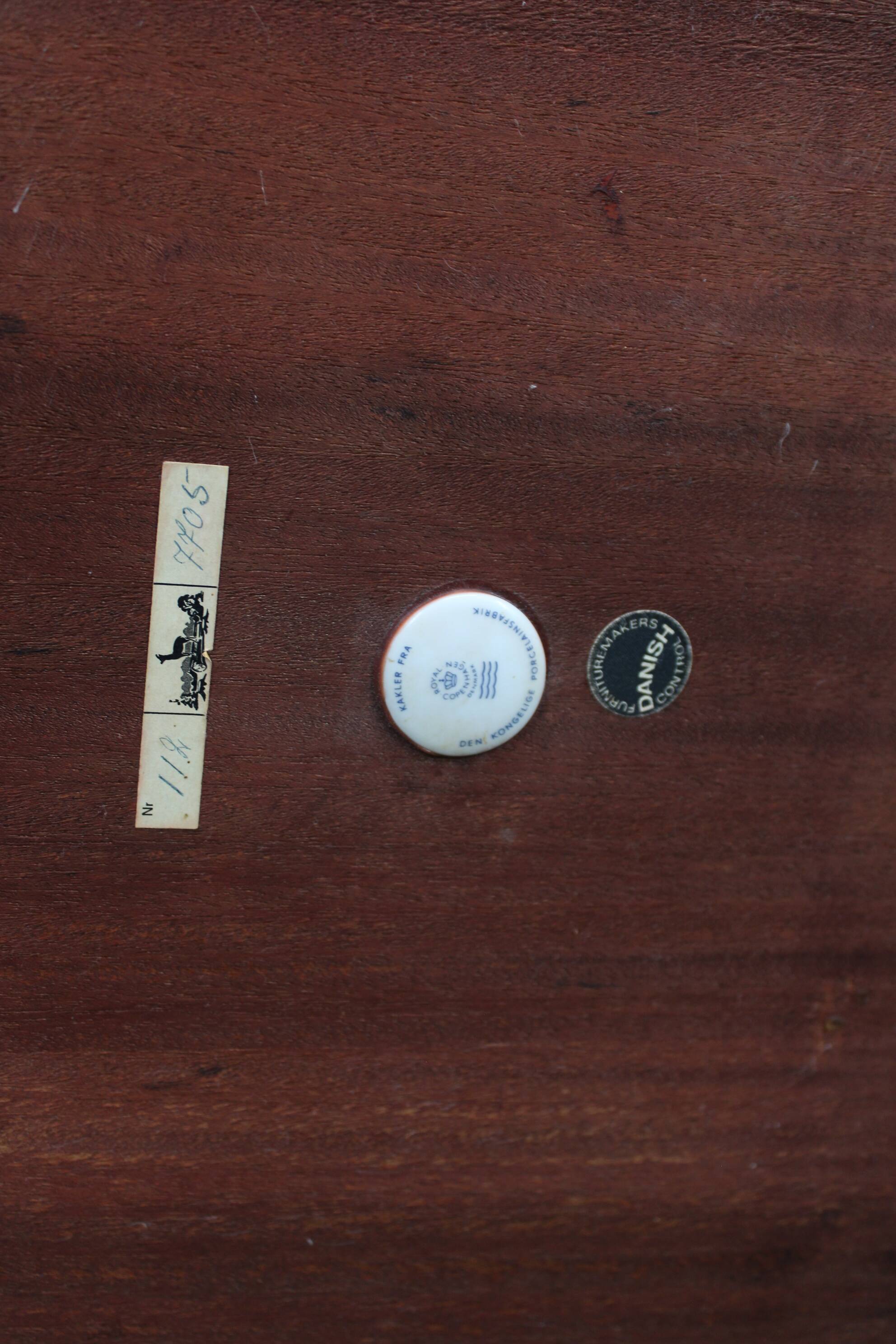 Mid-century Danish Haslev Mobelsnedkeri coffee table with Royal Copenhagen ceramic tiles