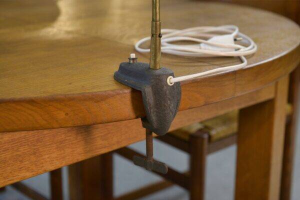 Desk lamp with vice clamp, German origin, 1960s