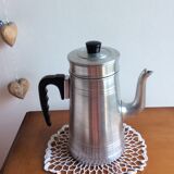 Ancienne cafetière complète en aluminium le trèfle manche bakélite