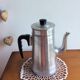 Old complete aluminum coffee maker le trèfle bakelite handle