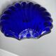 Coupelle coquille en verre bleu D10