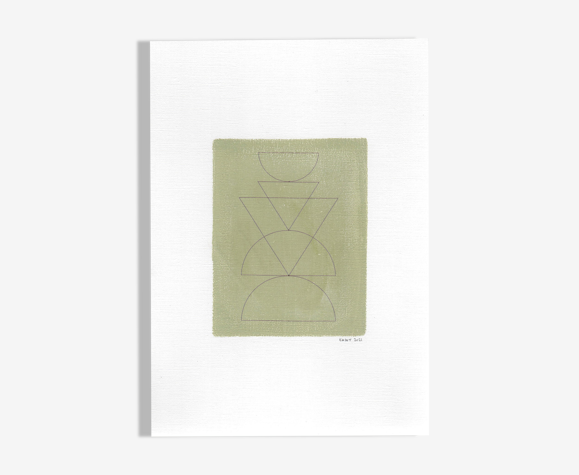 Peinture sur papier • M476 • signée eawy