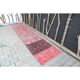 Tapis couloir turc vintage noué à la main des années 1960 - 82x361