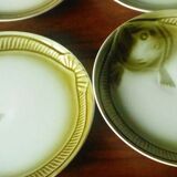 Earthenware fish service Moulin des loups France