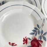 Set of 6 semi-deep plates Abeille d'or, St Amand, 20th century