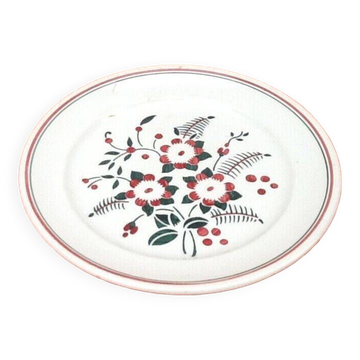 Assiette plate Demi-Porcelaine KG (Keller Guérin) Lunéville  Château  Made in France
