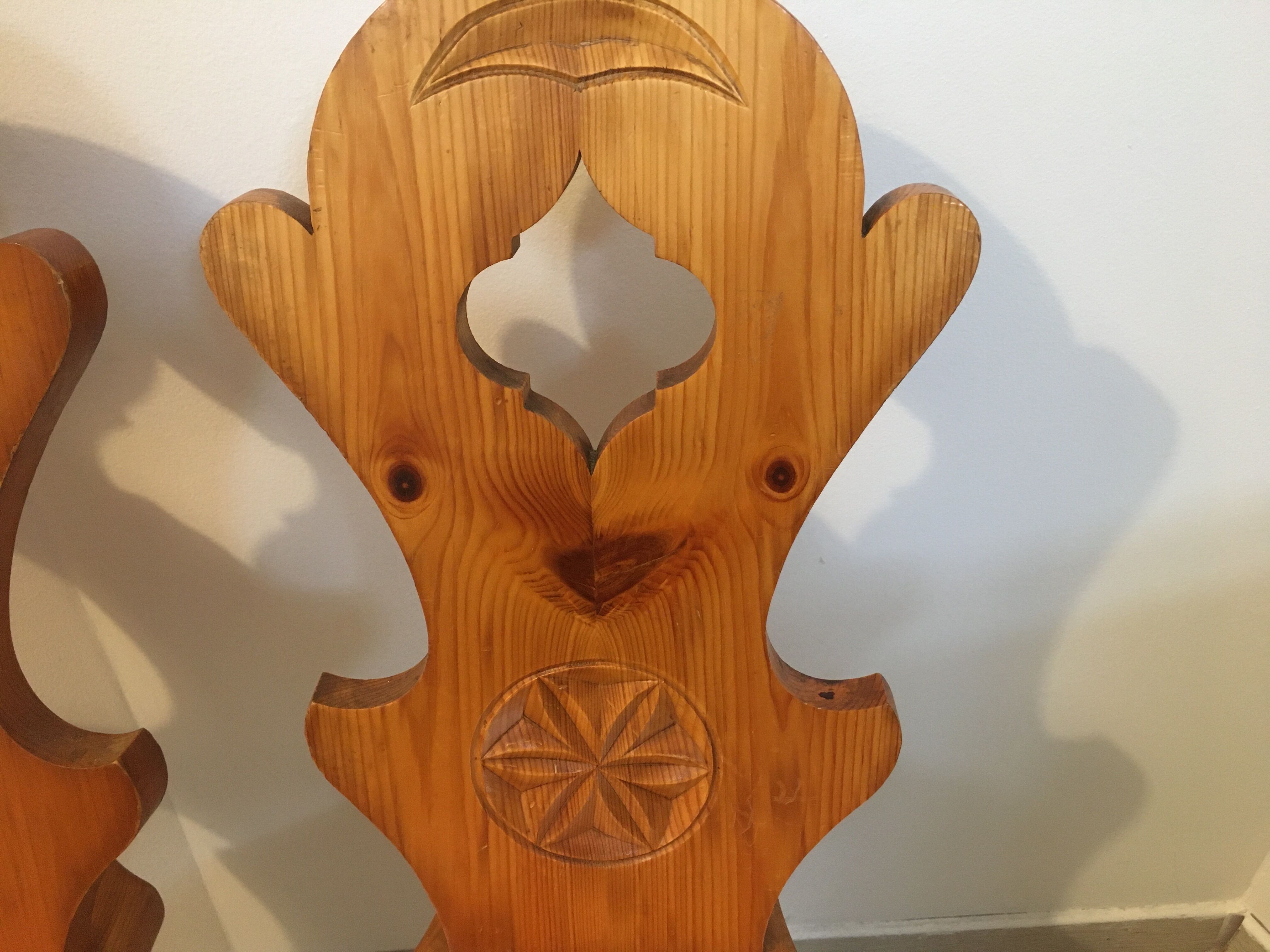 Mountain pine wood chairs