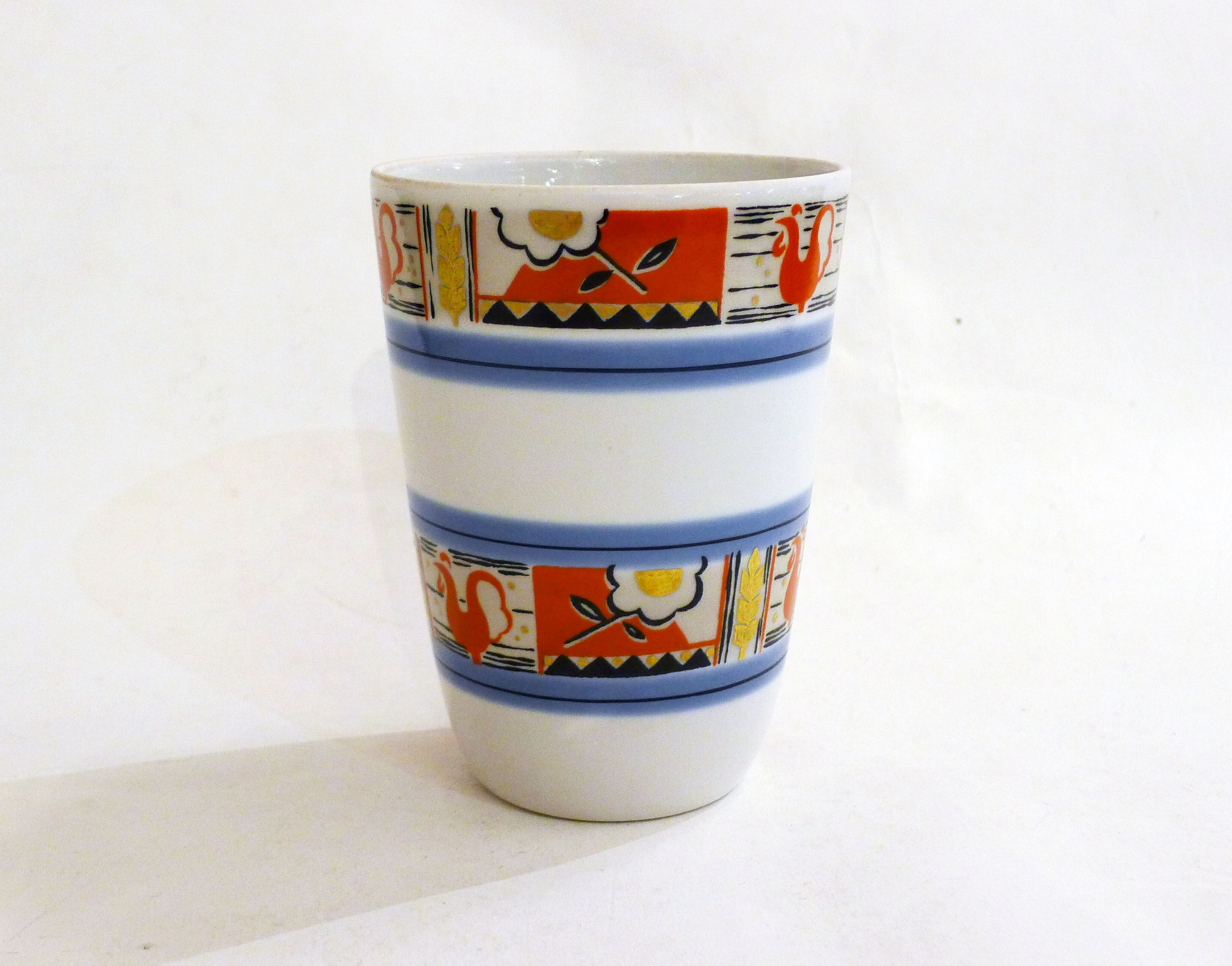 Graphic Art Deco porcelain vase