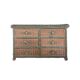 rattan chest of drawers with green details