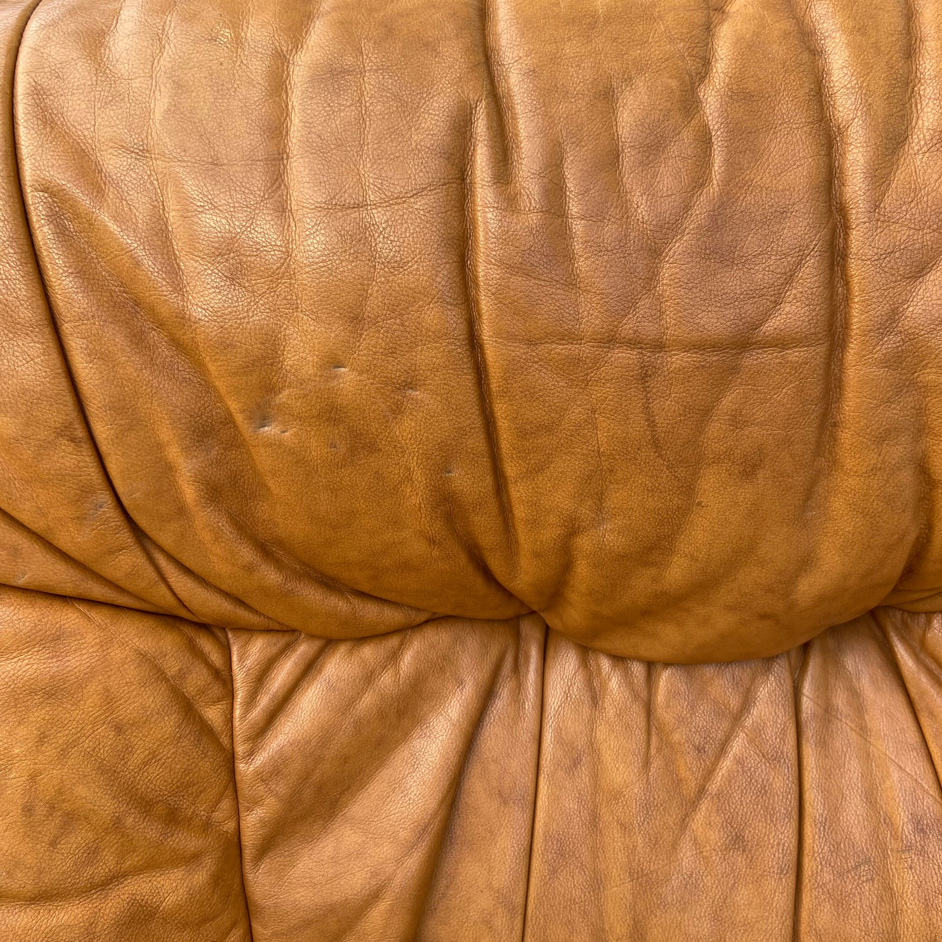 Leather armchair 80s
