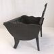 Old cast iron log holder andiron fireplace cornucopia pine cone