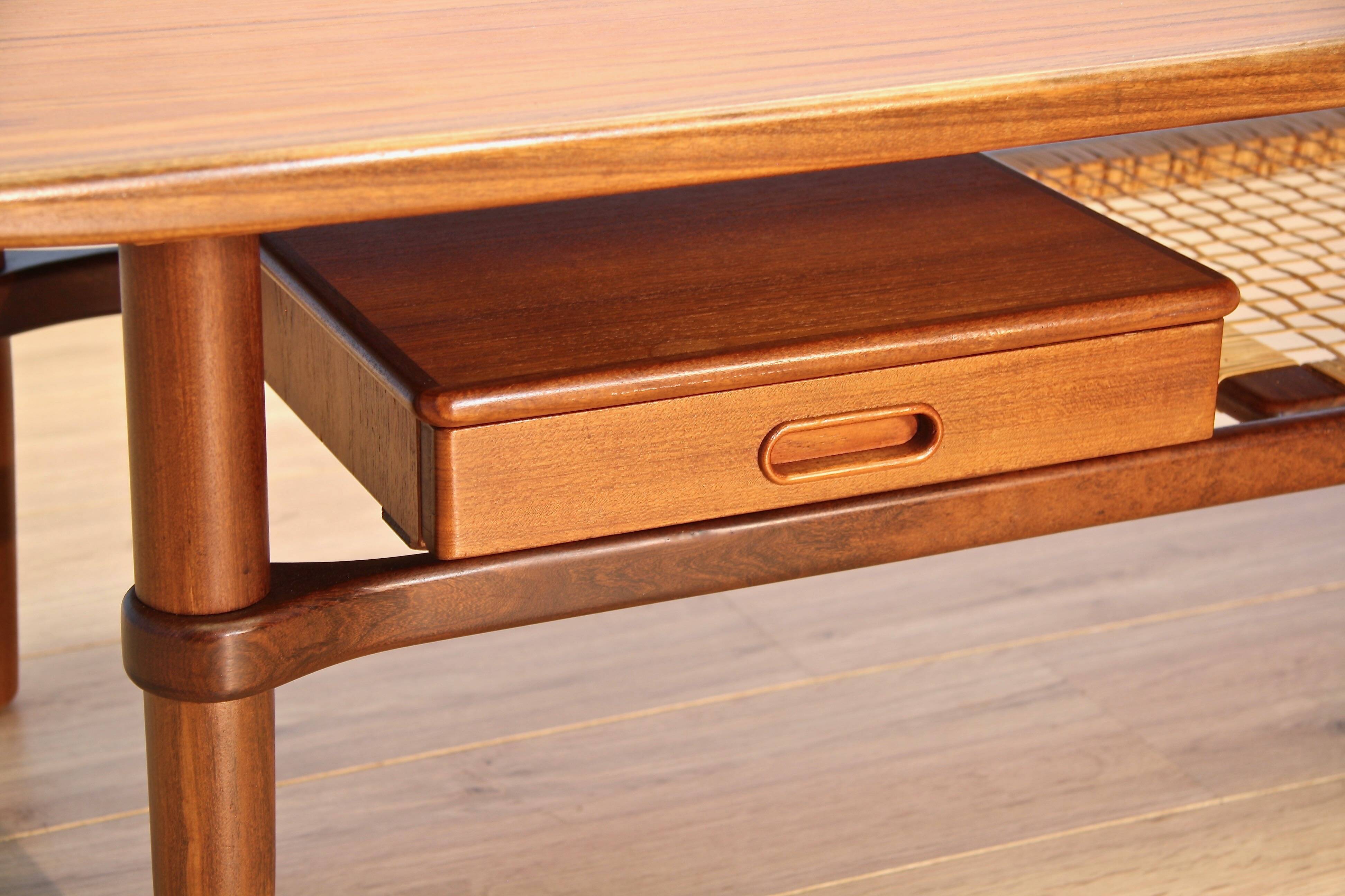 Danish coffee table with drawer in teak, 1960s