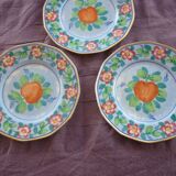 5 porcelain dessert plates from Limoges flowers
