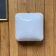 White opaline ceiling light square wall lamp 1960s 1970s