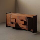 Meuble d’atelier en pin – Travail français des années 1970