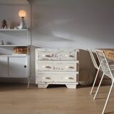 Small patinated art deco chest of drawers