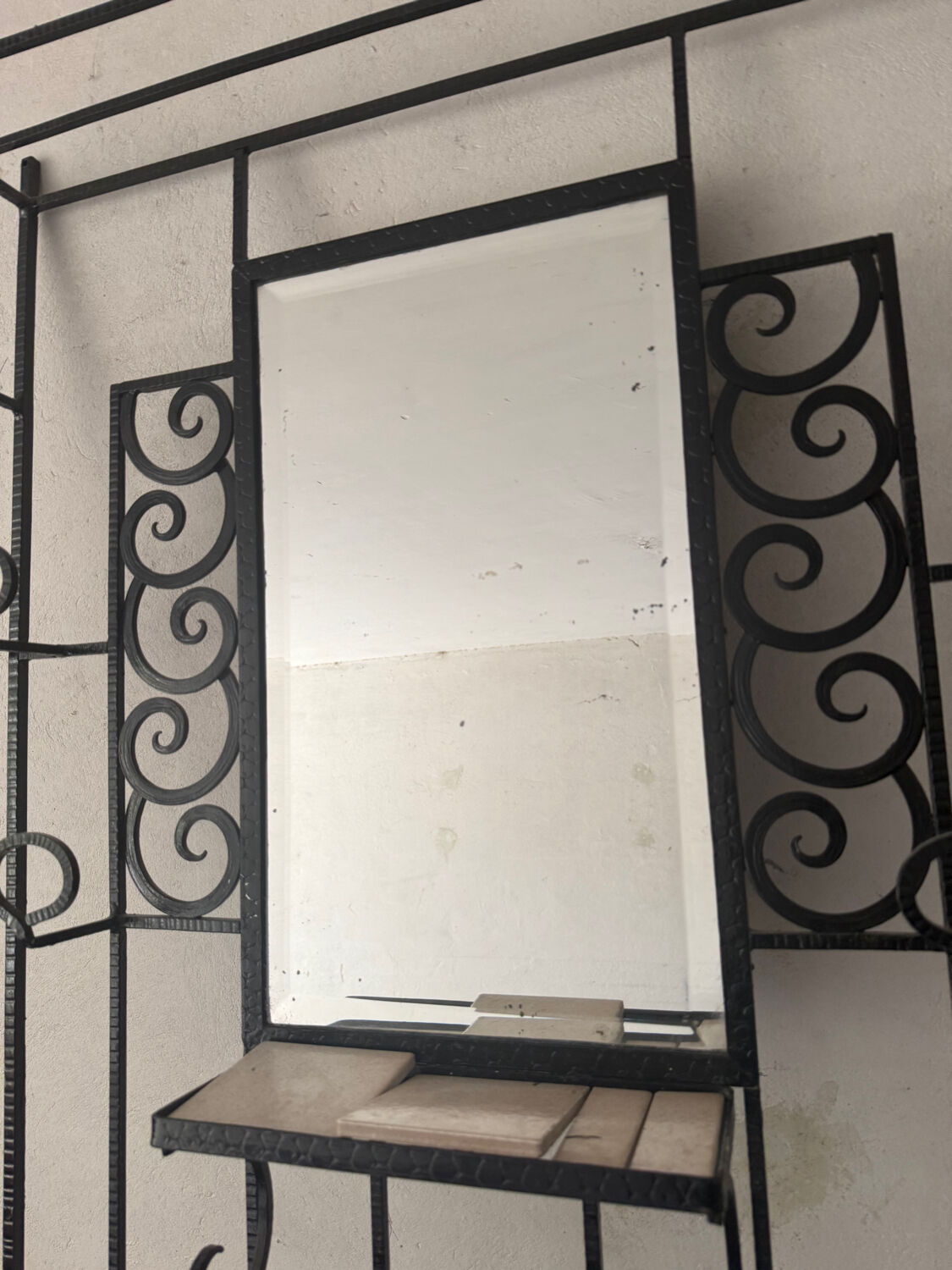 Wrought iron coat rack