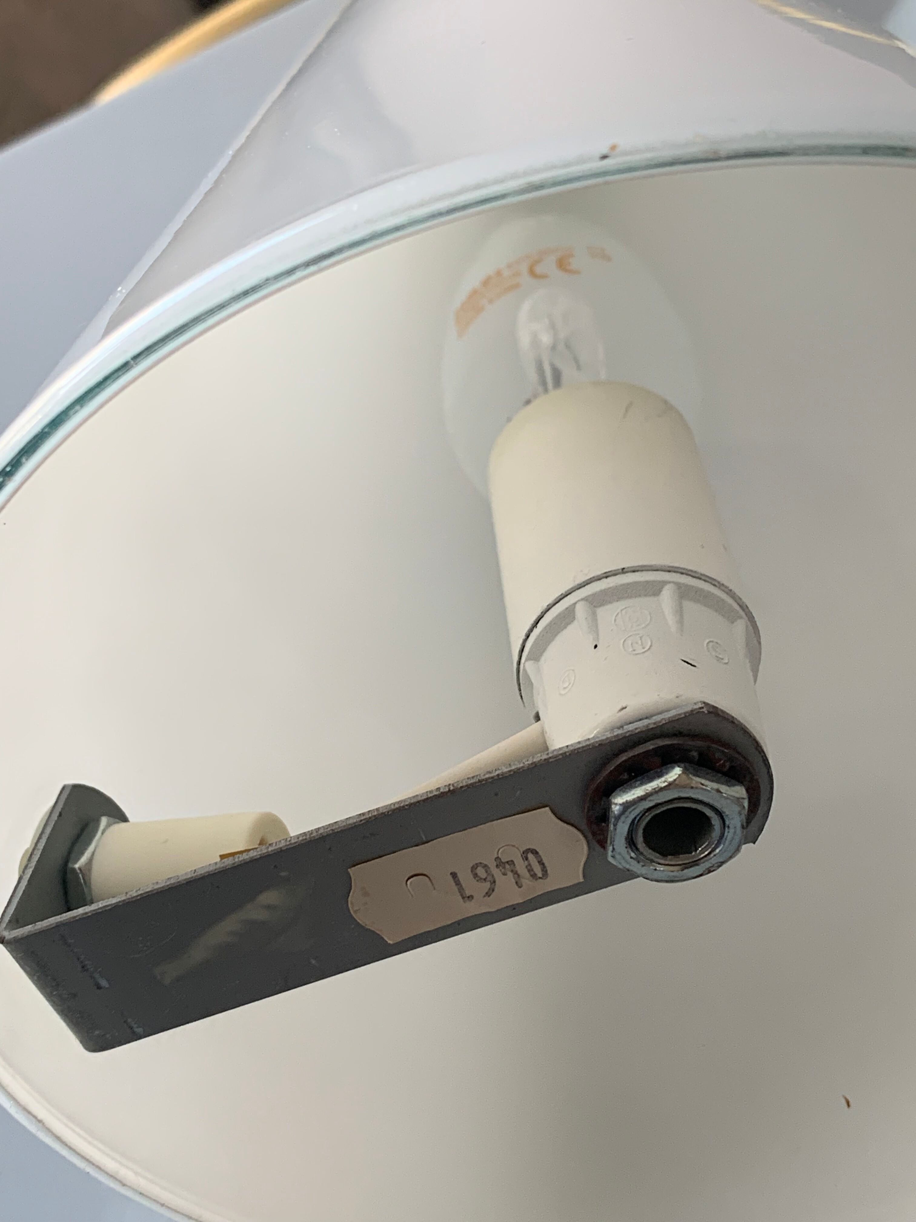 Sce & Habitat - Pair of lamps "Teepee" White vintage glass 1980s memphis