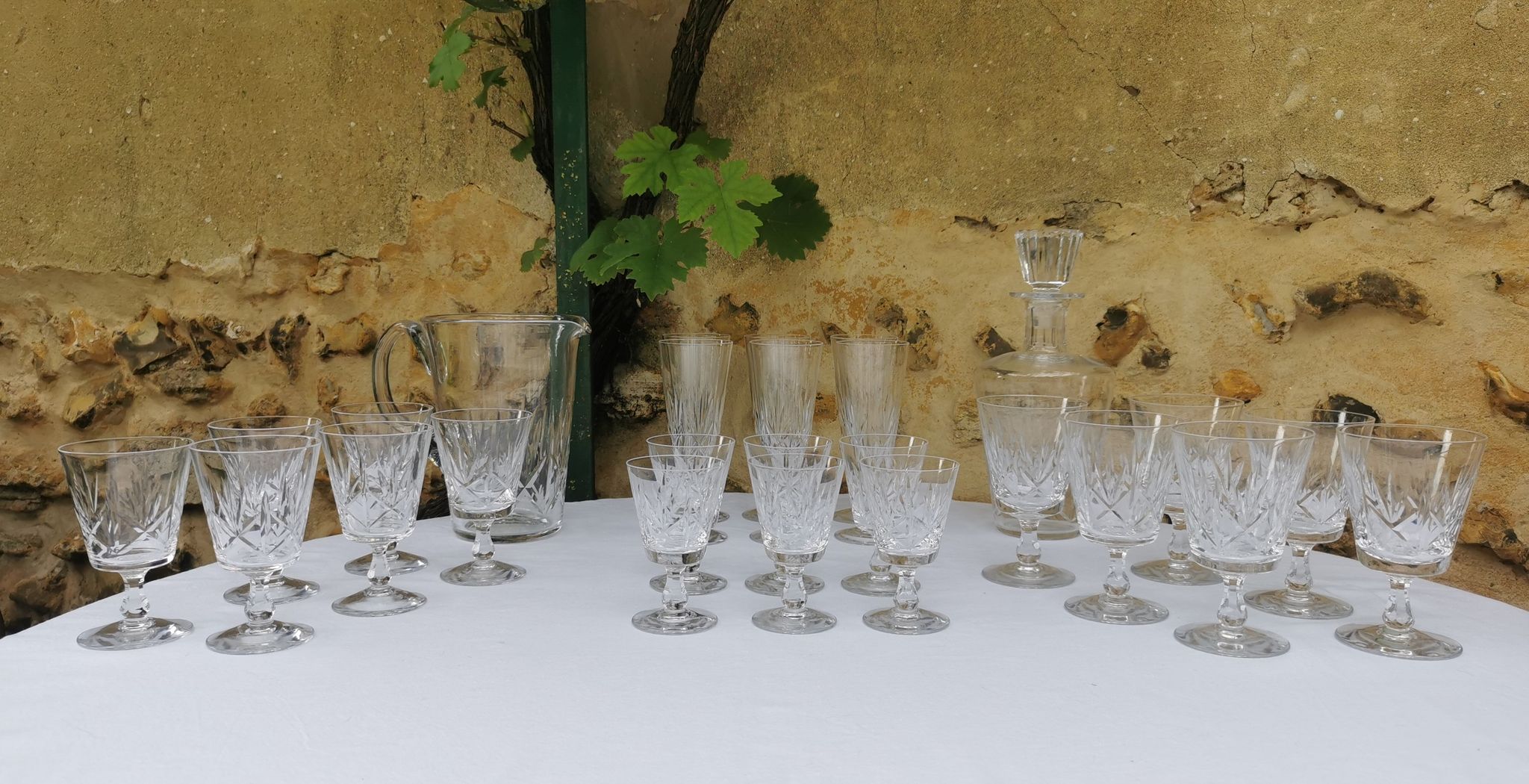 Service verres et carafes en cristal