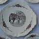 Cake service Sarreguemines Obernai: Dish + 6 dessert plates