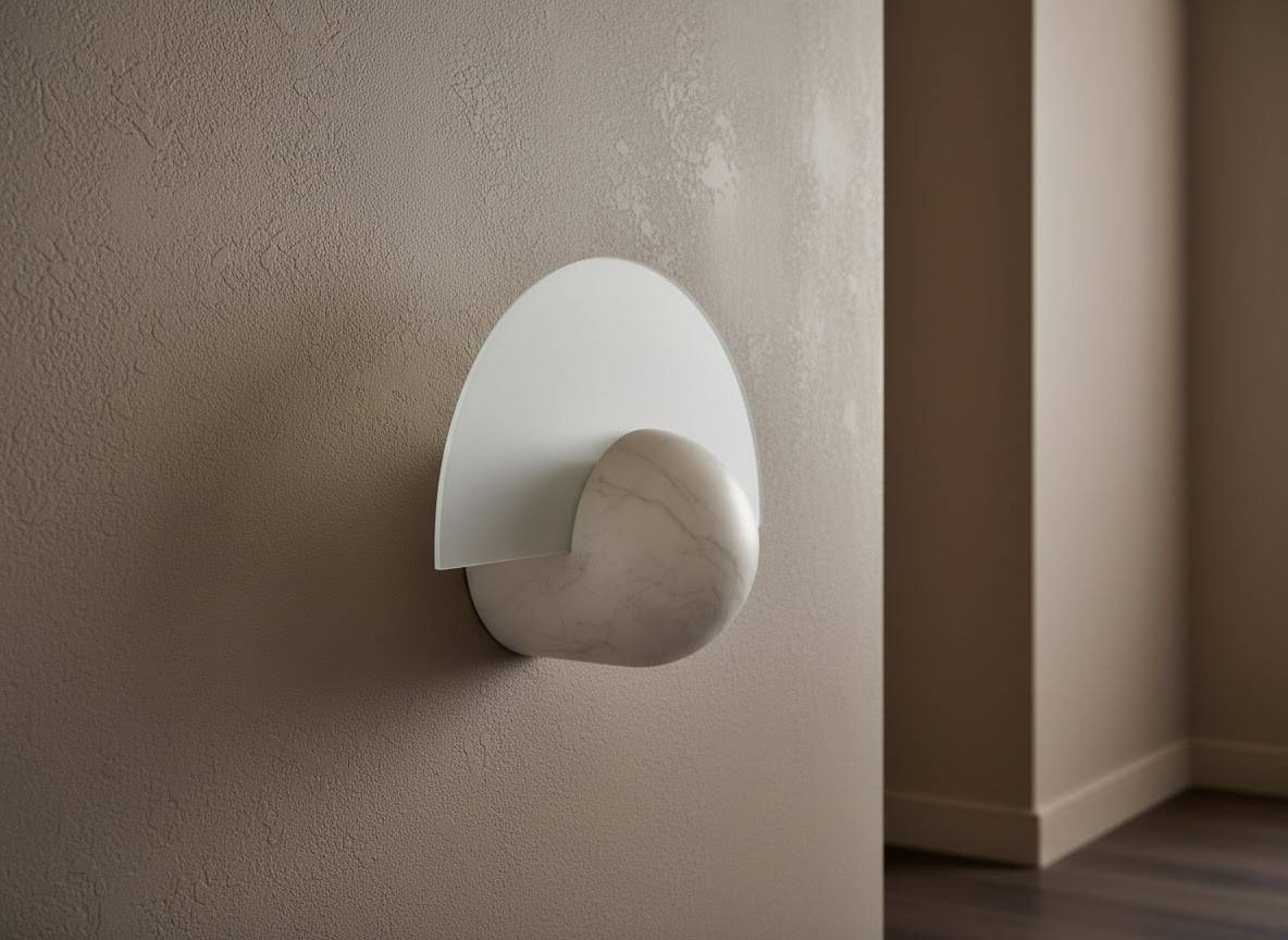 Art Deco Style Alabaster Wall Sconce, 1970s