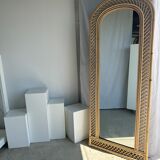 Rattan foot mirror with braces H:2m
