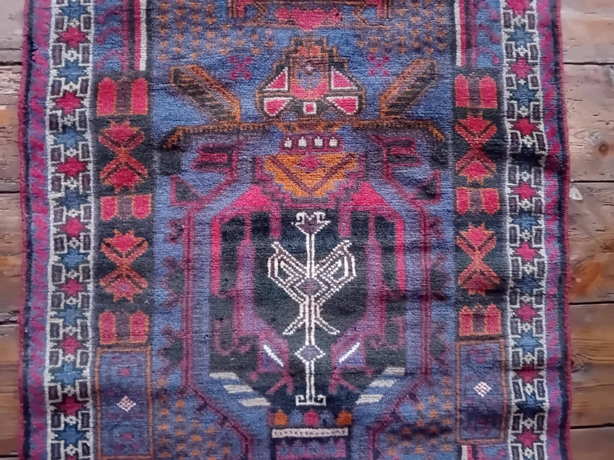 Tapis Beloutch Afghan fait main 138x83cm