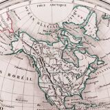 Ancient world map in two hemispheres - 1836