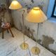 Pair of SCE floor lamps articulated brass 70s