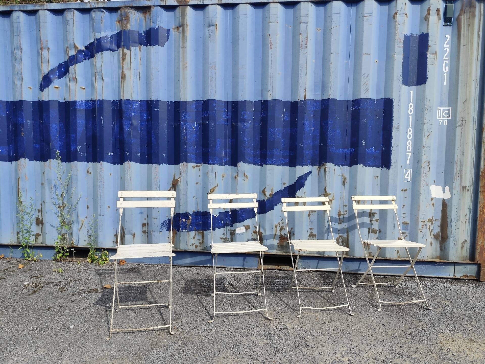 Set of 4 garden chairs