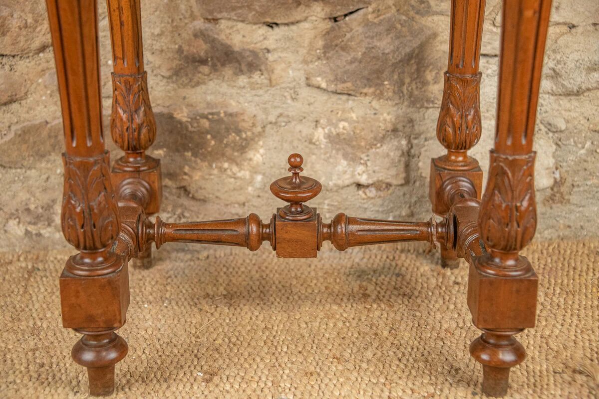 Vanity unit - antique washbasin in wood and marble