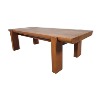 Elm coffee table by Luigi Gorgoni, 80s