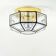 Mid-Century Modern Glass & Brass Ceiling Light from Limburg, Germany, 1960s