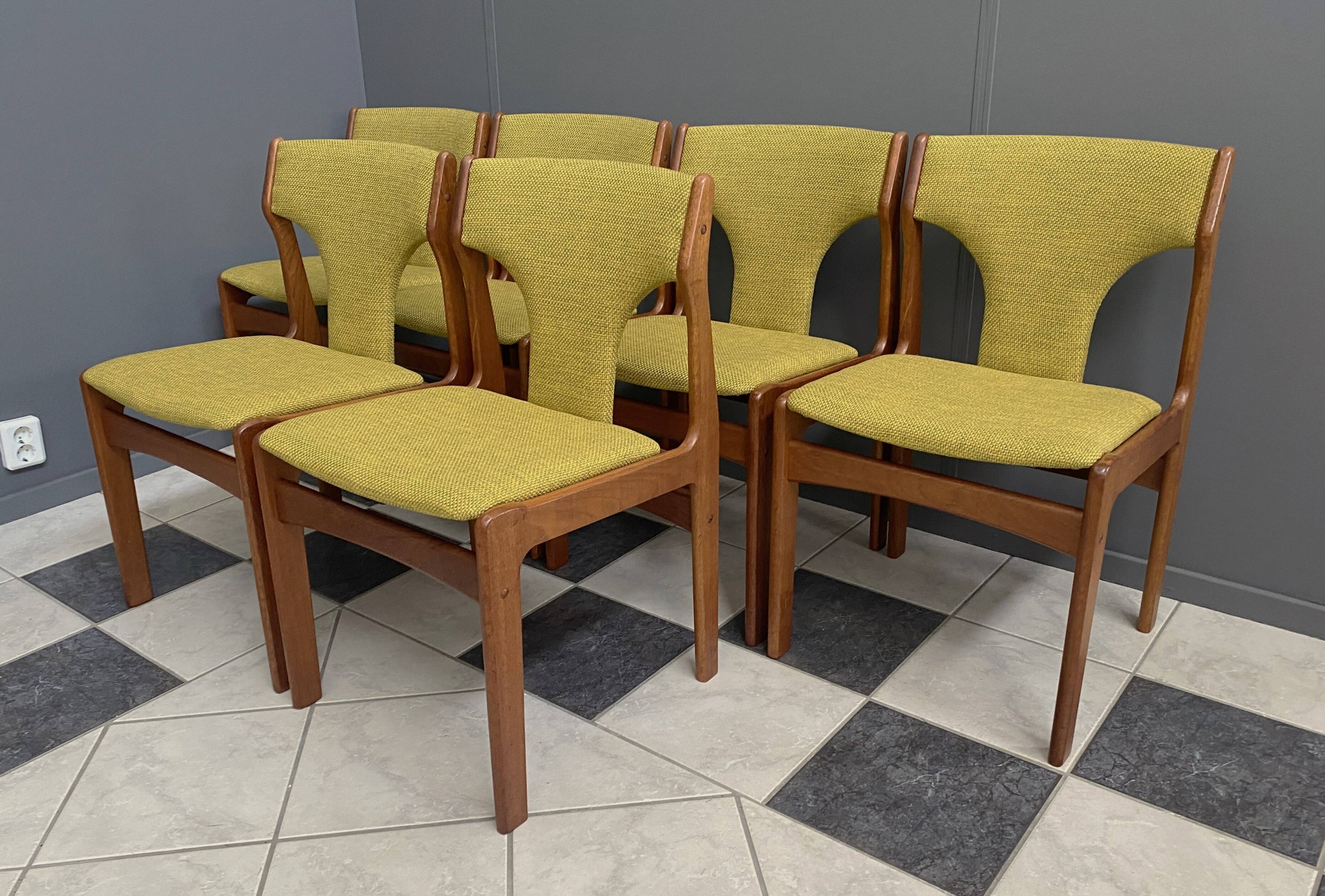 Set of 6 Teak Eric Buch dining chairs Denmark
