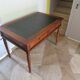 minister's desk - 2 drawers - solid wood - faux leather writing pad - Louis Philippe