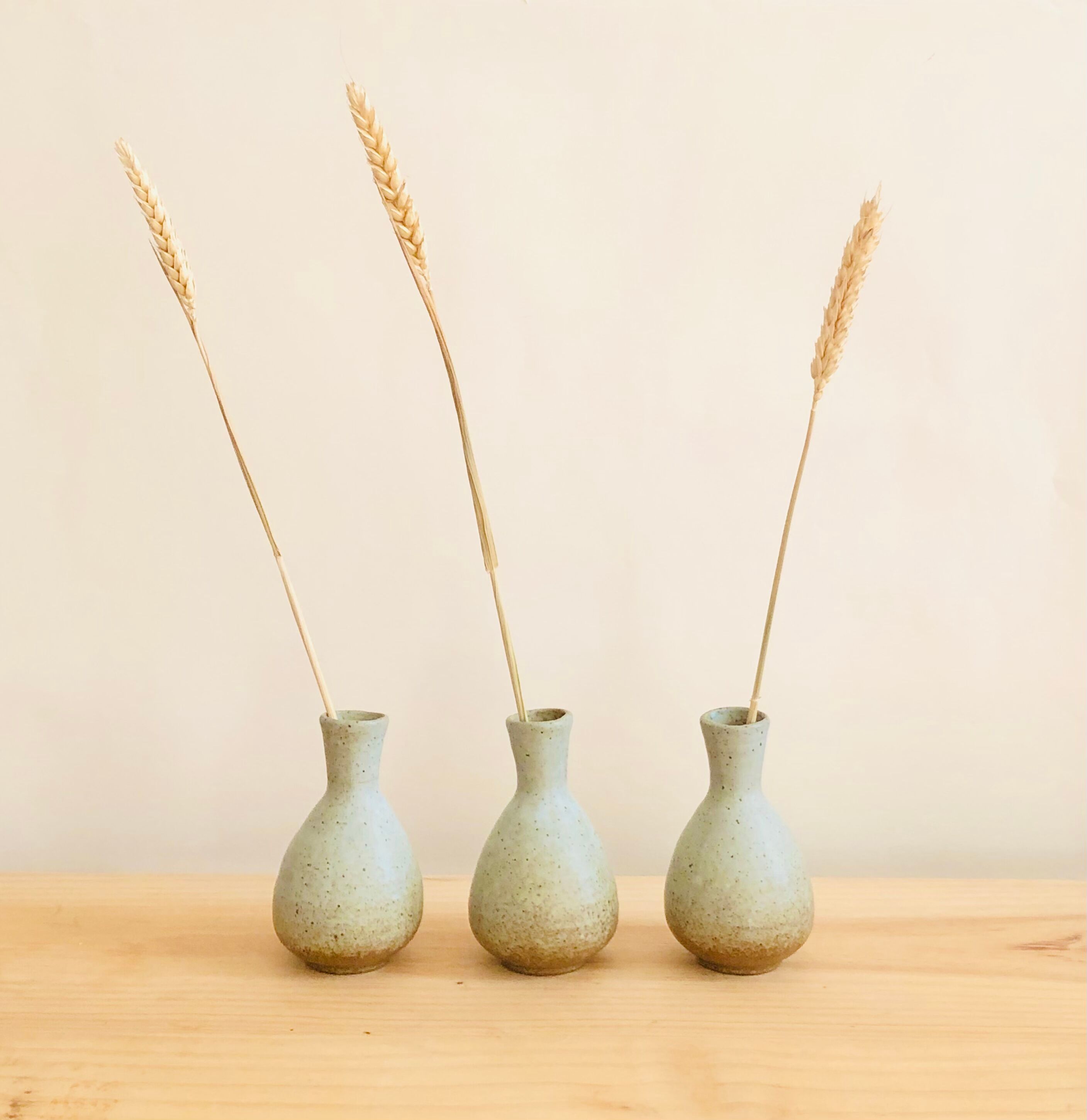 Trio de soliflores vintage en grès