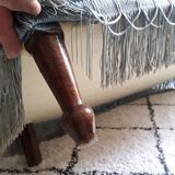 Blue velvet toad sofa