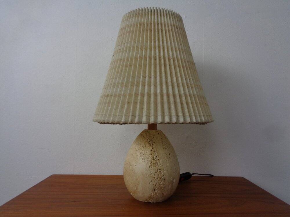 Italian Travertine Table Lamp, 1970s