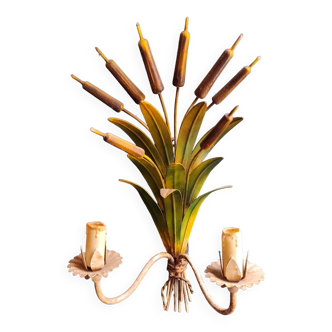 French vintage wall sconces shaped like reeds