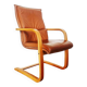 Camel leather sled chair from Mace