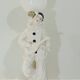 White ceramic lamp Pierrot/harlequin/1960/vintage